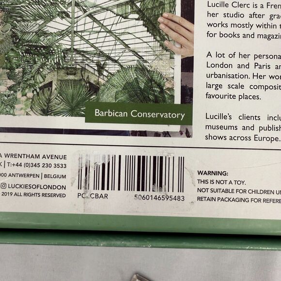 Jigsaw Puzzle 500 Piece Barbican Conservatory Luckies of London Artist Edition - Picture 3 of 6